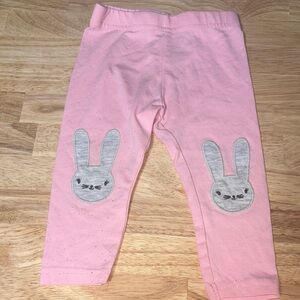 Pink Baby Leggings with Bunny Patches by George (6-12 Months)